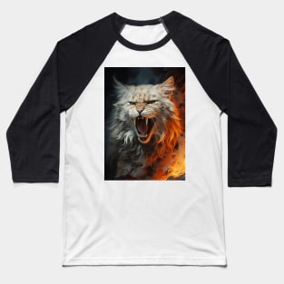 Cat Roar Baseball T-Shirt